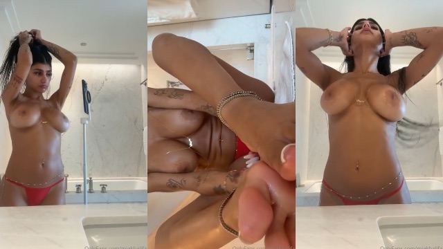 Mia Khalifa Nude Lotioned Up For Arab Porn Star Show Video Leaks Borntobefuck