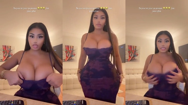 Tootatis Nude la Plus Sexy Baddie Française Métisse Remarque que Ses Seins Ont Encore Grossi Vidéo Leaks Borntobefuck