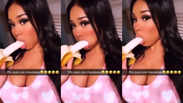 Tootatis Nude Sexiest French Mixed-Race Woman Suck a Big Banana Video Leaks Borntobefuck
