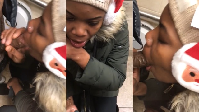 Dolce Ragazza Ebony Ivoriana Fa un Blowjob Bavoso al Suo Date nel Bagno del KFC Porn Renoie Video Leaks Borntobefuck
