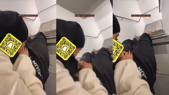 Algerian Hijab Teen Has No Sense of Risk and Sucks a Guy Off in the Stairwell of Her Building at 3 AM Porn Beurette Video Leaks Borntobefuck
