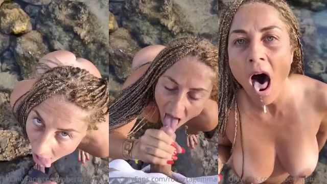 Roberta Gemma Sextape Fa un Blowjob al Suo Ragazzo in Spiaggia Video Porno Leaks Borntobefuck