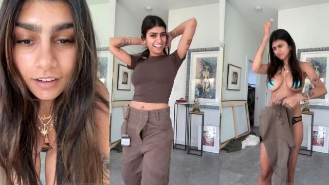 Mia Khalifa Nude Blue Pasties Strip  Porn Video Leaks Borntobefuck