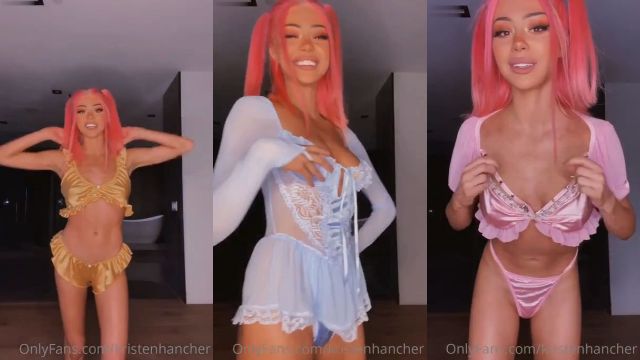 Kristen Hancher Faz um Experimento Hot de Lingerie para Seus Assinantes Exclusivos do Onlyfans Vídeo Pornô Vazado Borntobefuck