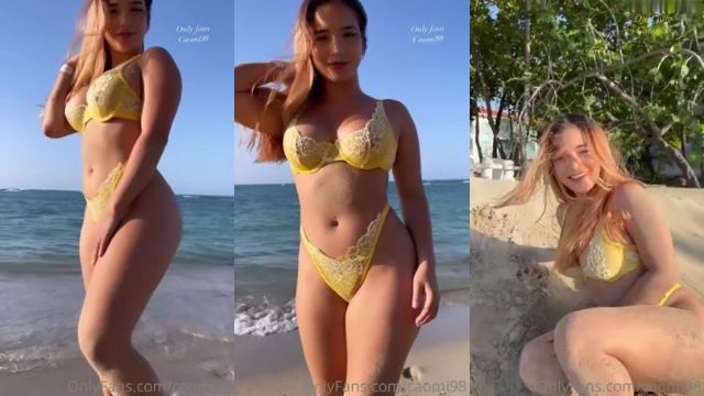 Caomi Madalis Nuda Dominicana Fa un Lungo Bagno di Sabbia Video Porno Leaks Borntobefuck