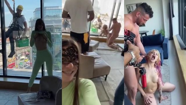 Italiana de Pelo de Colores y Tetas Perfectas la Follan en el Edificio Vídeos Filtrados Borntobefuck