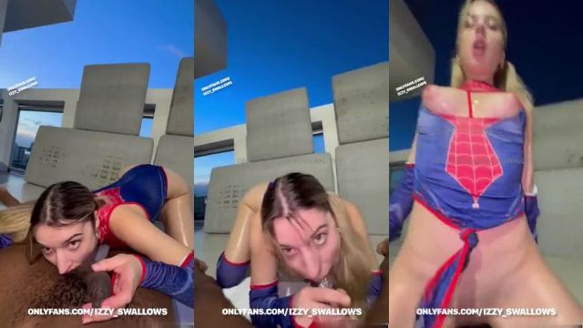 Izzy Swallows Sextape Spidergirl Prend un BBC Vidéo Porno Leaks Borntobefuck