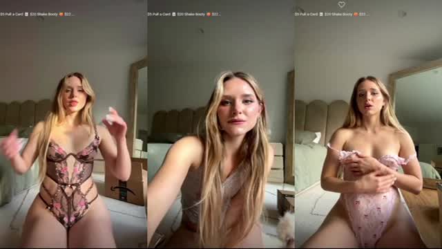 Caroline Zalog Nude Tries Various Lingerie During Live Porn Video Leaks Borntobefuck