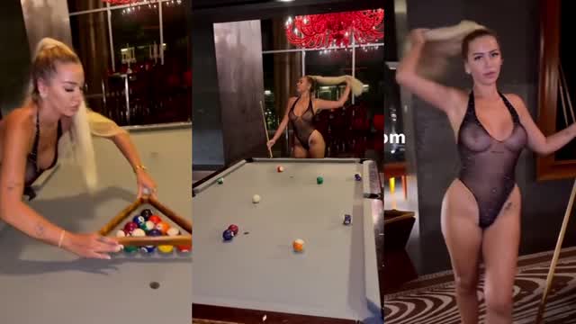 Angy Cherry Desnuda del Equipo Nasdas Juega al Billar en un Outfit Inapropiado Pero Sexy Vídeos Filtrados Borntobefuck
